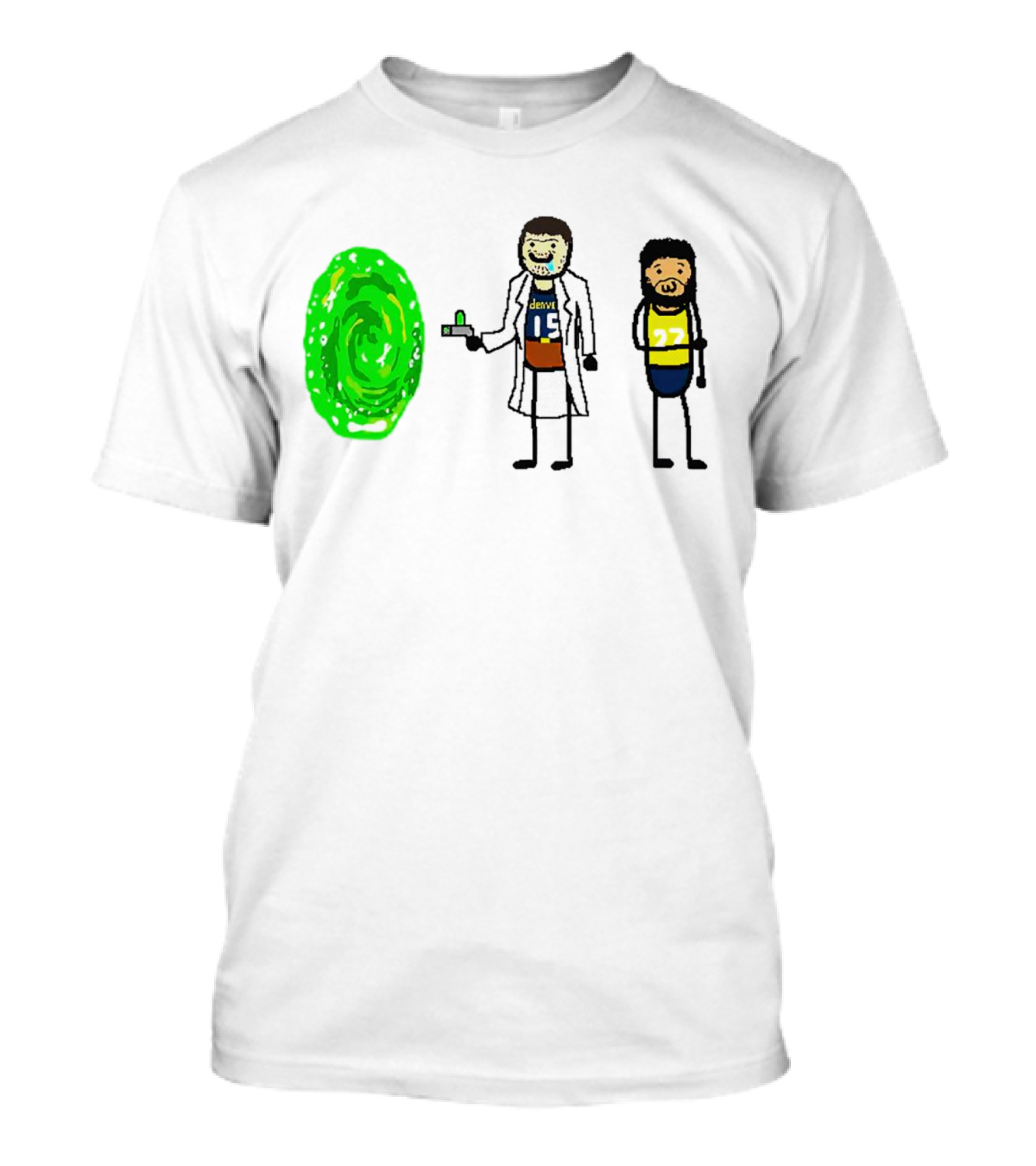 Rick-ola Jokic And Jamal Morty Denver 15 27 Portal T-Shirt