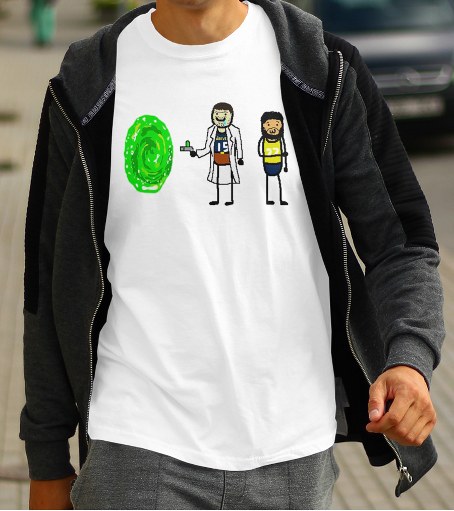 Rick-ola Jokic And Jamal Morty Denver 15 27 Portal T-Shirt