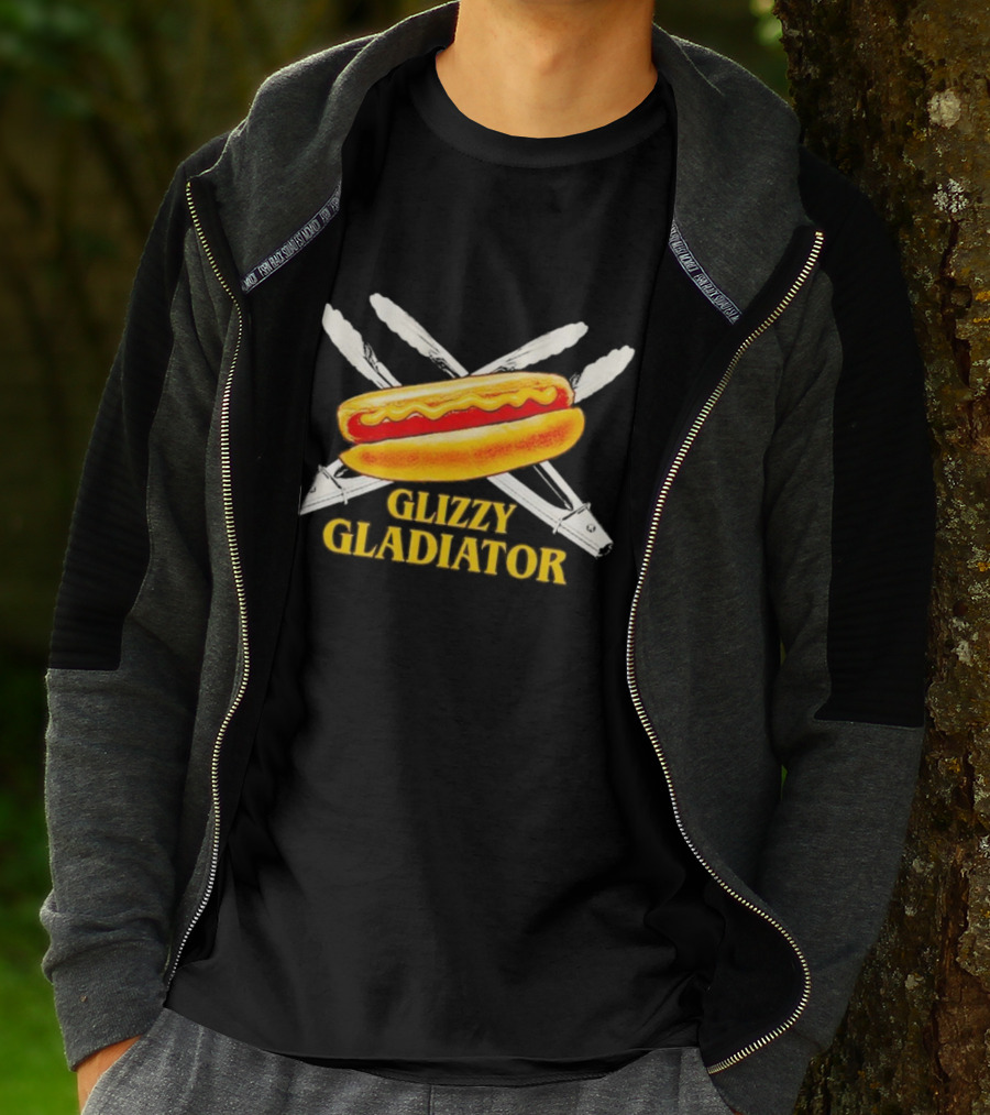 Glizzy Gladiator Hot Dog And Grill Tongs Crossed T-Shirt
