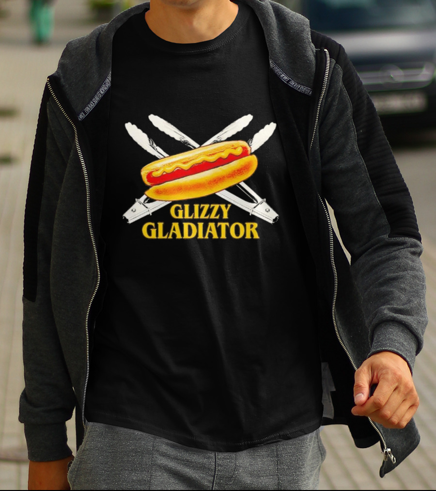 Glizzy Gladiator Hot Dog And Grill Tongs Crossed T-Shirt