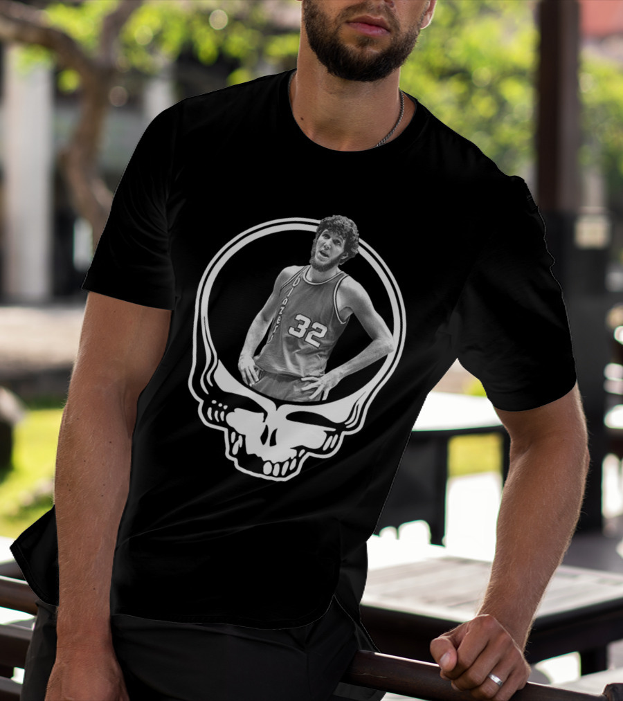 Grateful Dead Portland Trail Blazers Bill Walton Skull 32 T-Shirt
