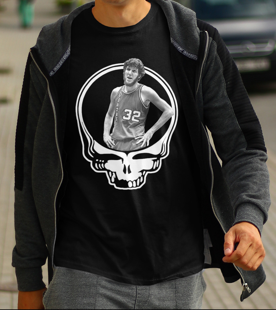 Grateful Dead Portland Trail Blazers Bill Walton Skull 32 T-Shirt