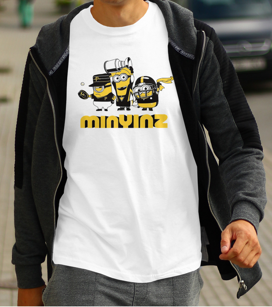 Minions Mini Yinz Pittsburgh Sports Jeff D. Lowe T-Shirt