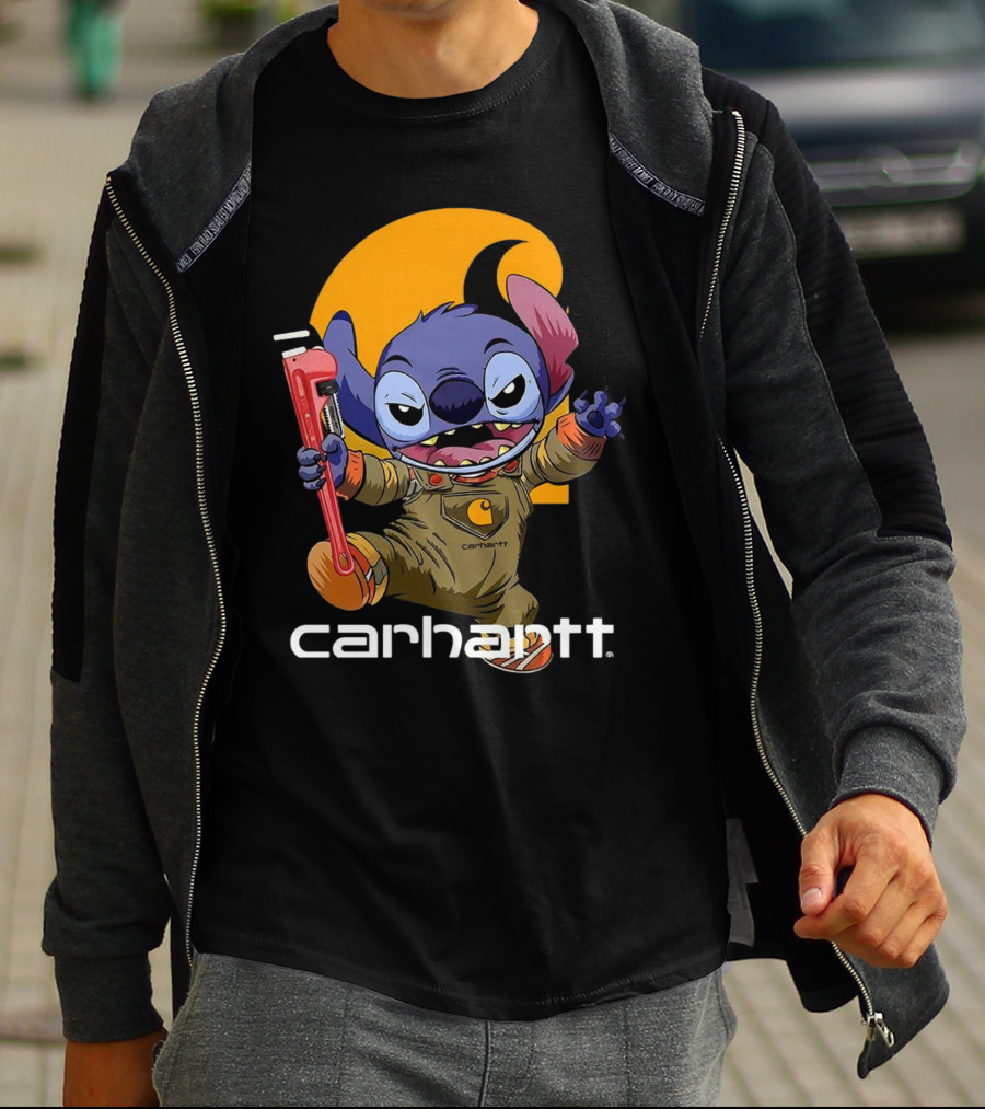Stitch Carhartt Work In Progress Logo Crossover T-Shirt