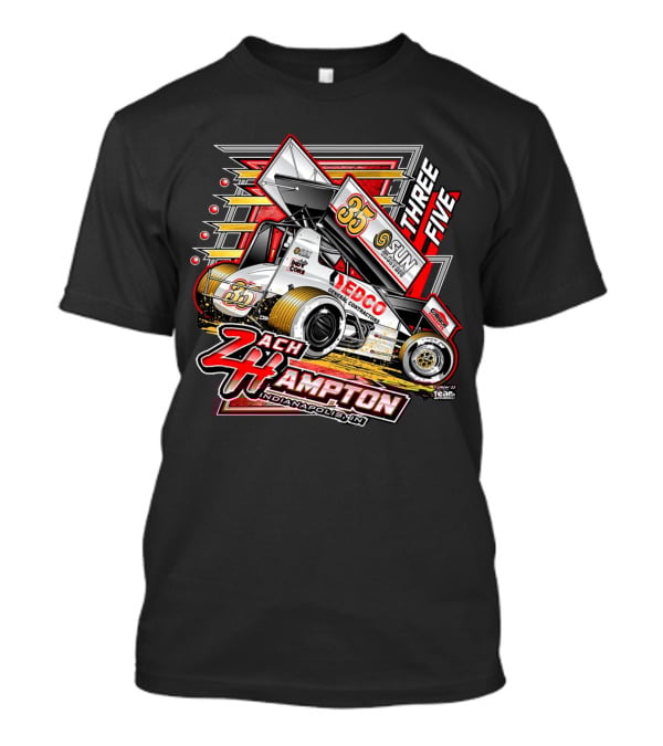 Zach Hampton Indianapolis IN Three Five 35 Sun Sprint Car Racing T-Shirt