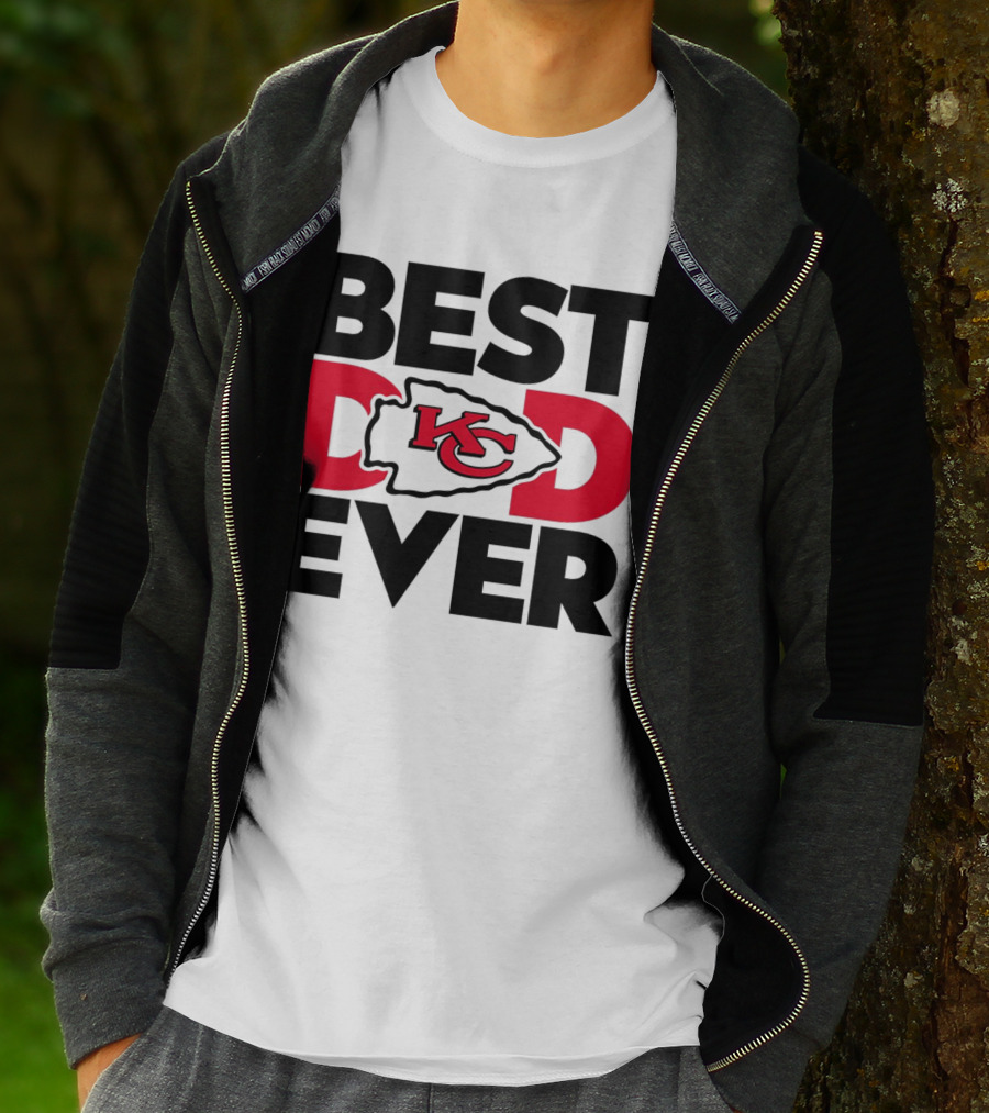 Best Dad Ever Kansas City Chiefs NFL Fan T-Shirt