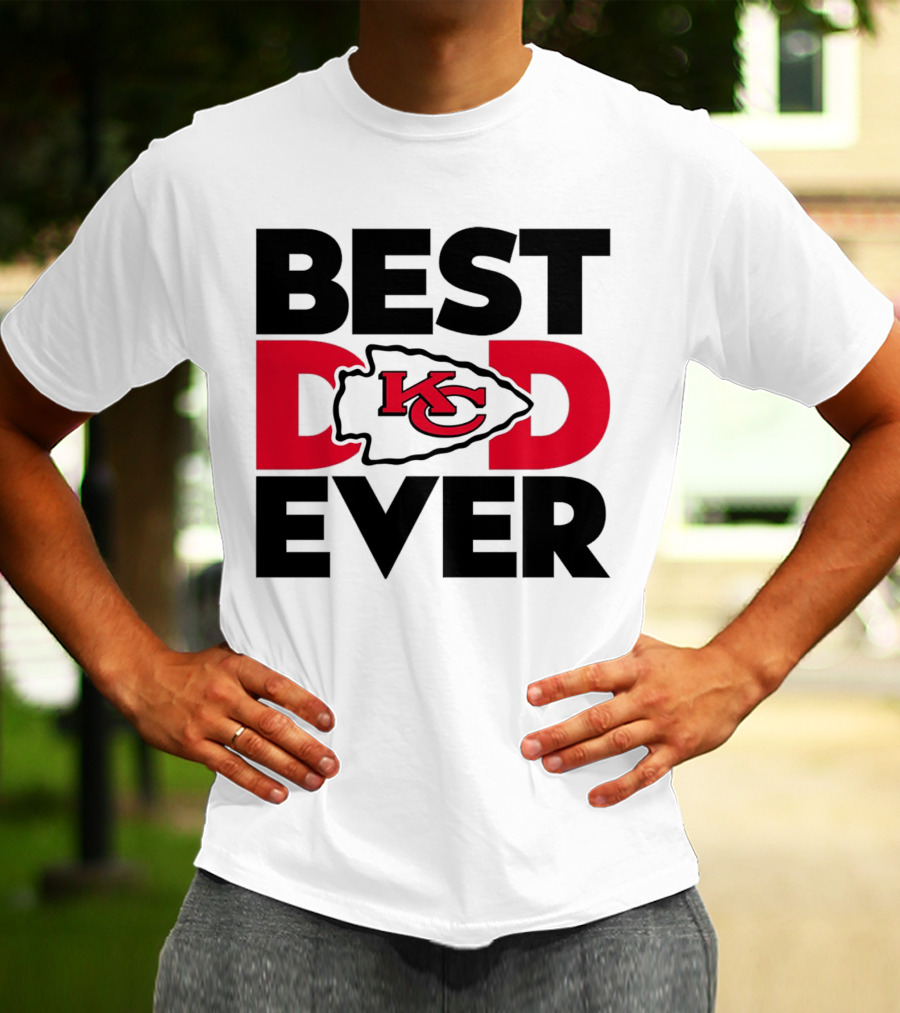 Best Dad Ever Kansas City Chiefs NFL Fan T-Shirt