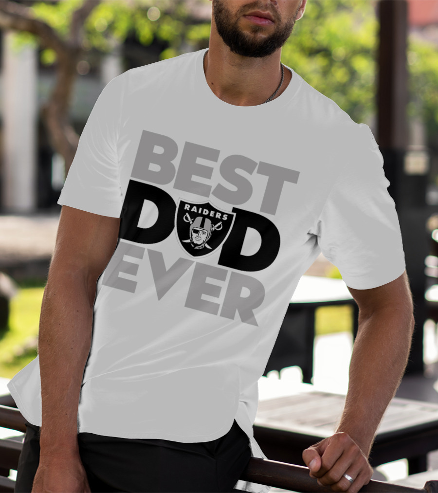 Best Dad Ever Raiders NFL Las Vegas T-Shirt
