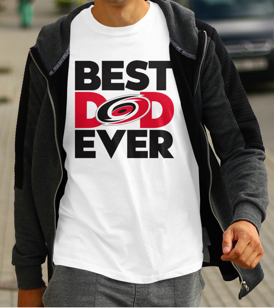 Best Dad Ever NHL Carolina Hurricanes Fan T-Shirt