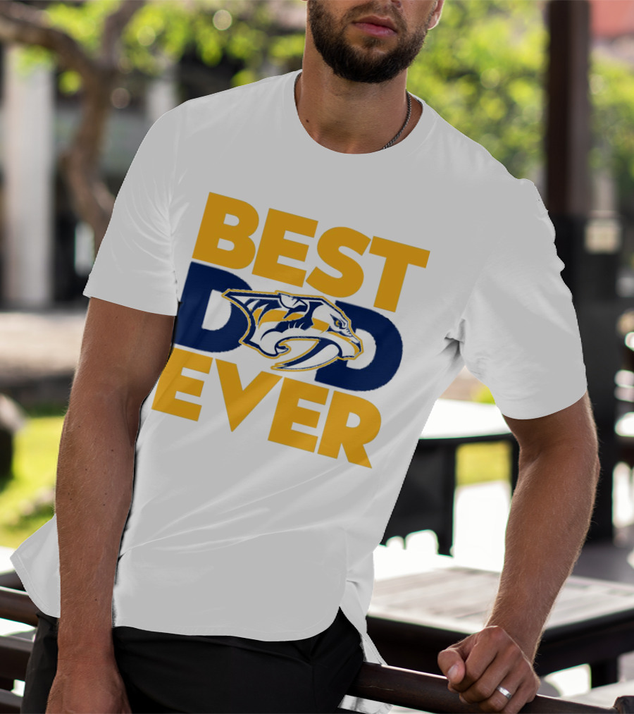 Best Dad Ever Nashville Predators NHL Fan T-Shirt