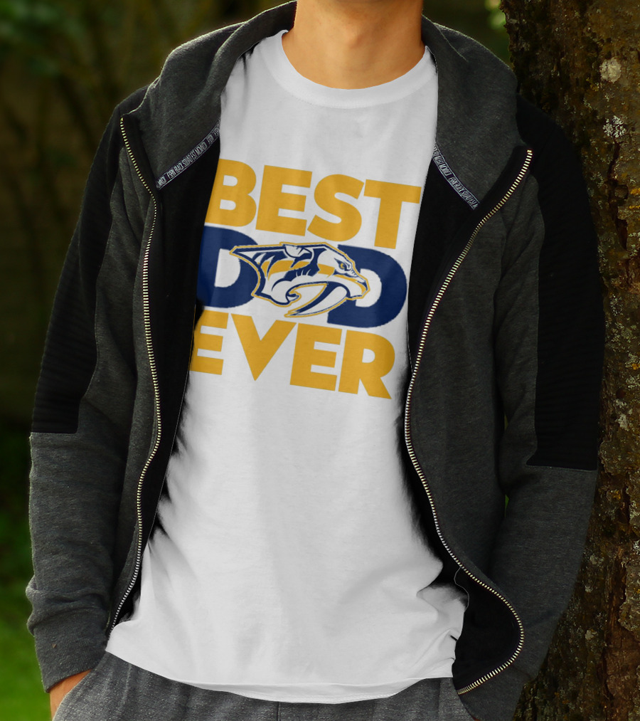 Best Dad Ever Nashville Predators NHL Fan T-Shirt