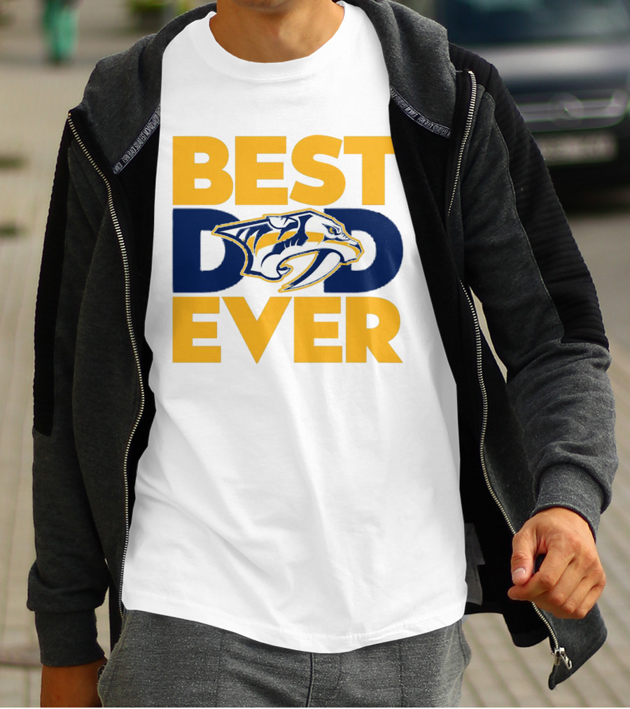 Best Dad Ever Nashville Predators NHL Fan T-Shirt