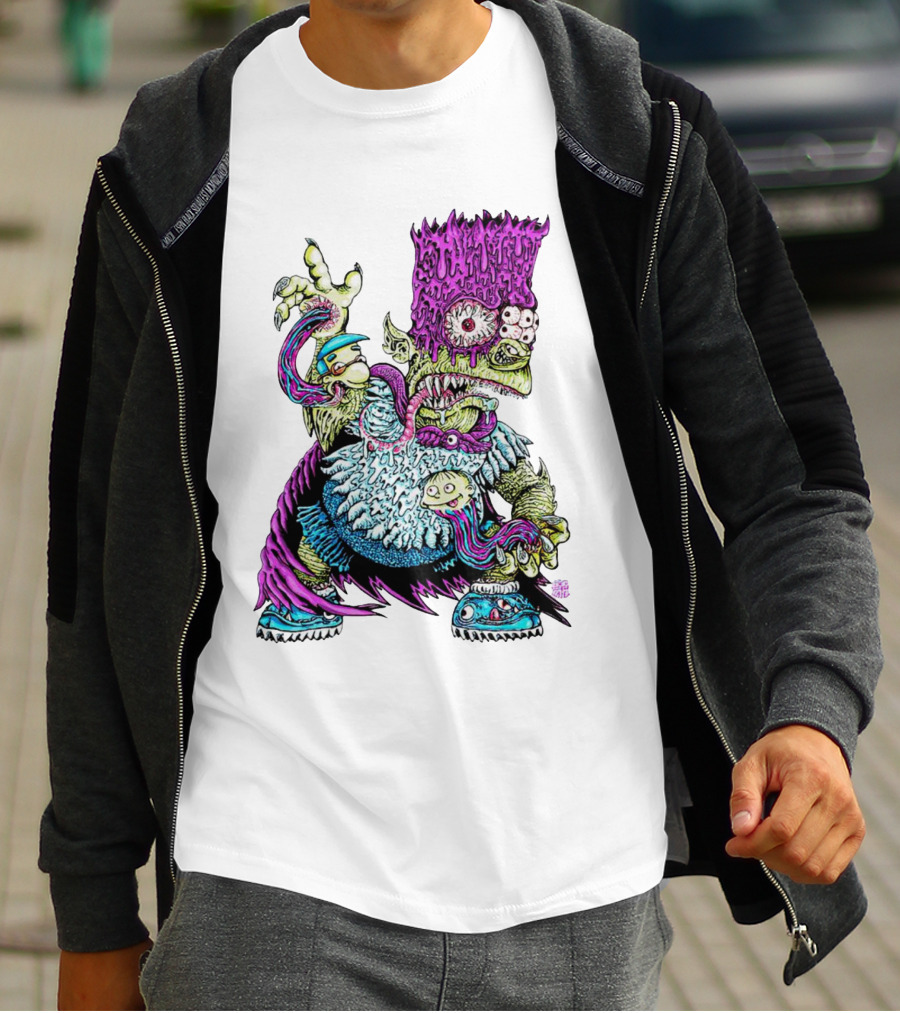 Caped Monster Bart Simpson Surreal T-Shirt