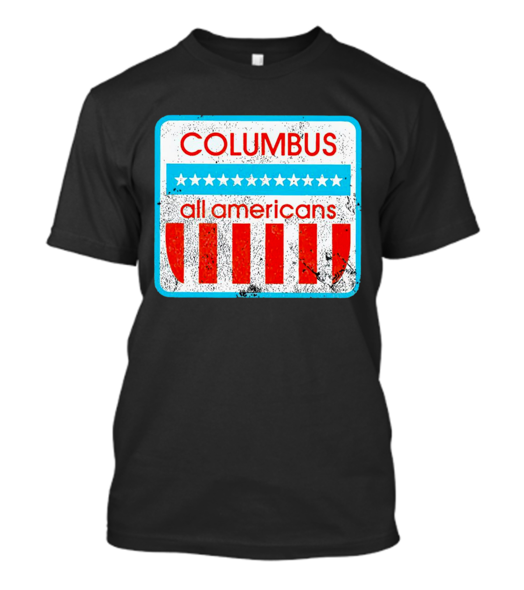 Columbus All Americans Stars And Stripes Softball T-Shirt