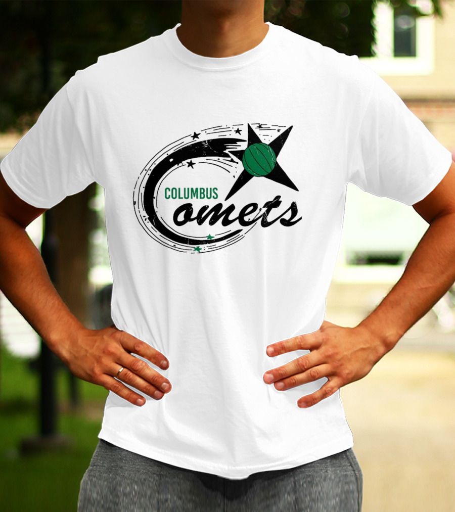 Columbus Comets Basketball Star T-Shirt