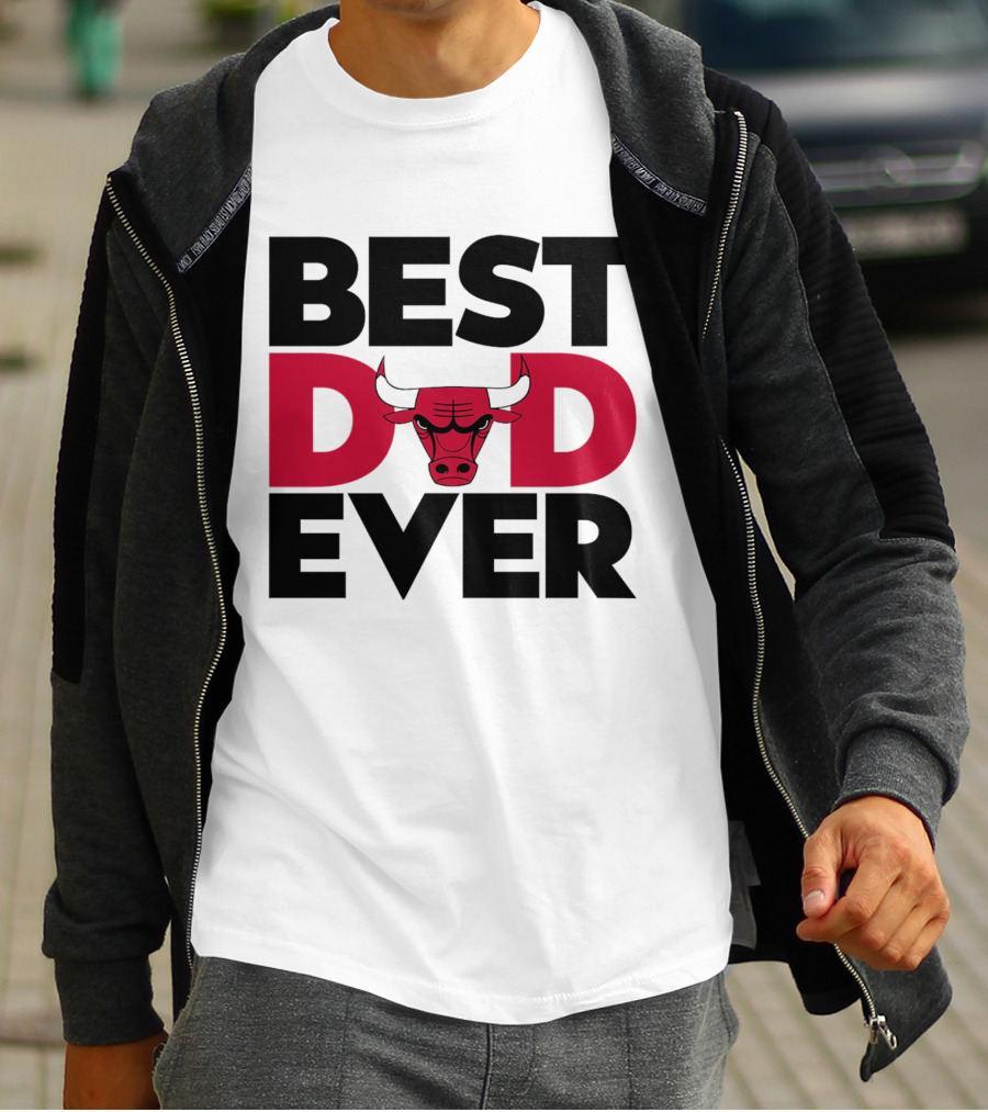 Best Dad Ever Chicago Bulls NBA T-Shirt
