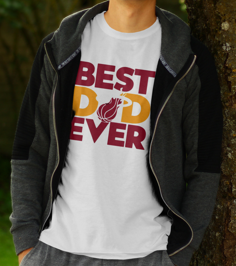 Best Dad Ever NBA Miami Heat Basketball Fan T-Shirt