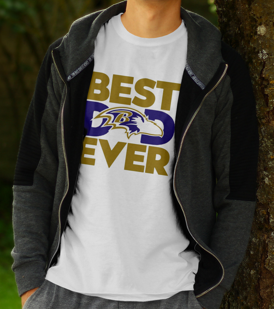 Best Dad Ever NFL Baltimore Ravens T-Shirt