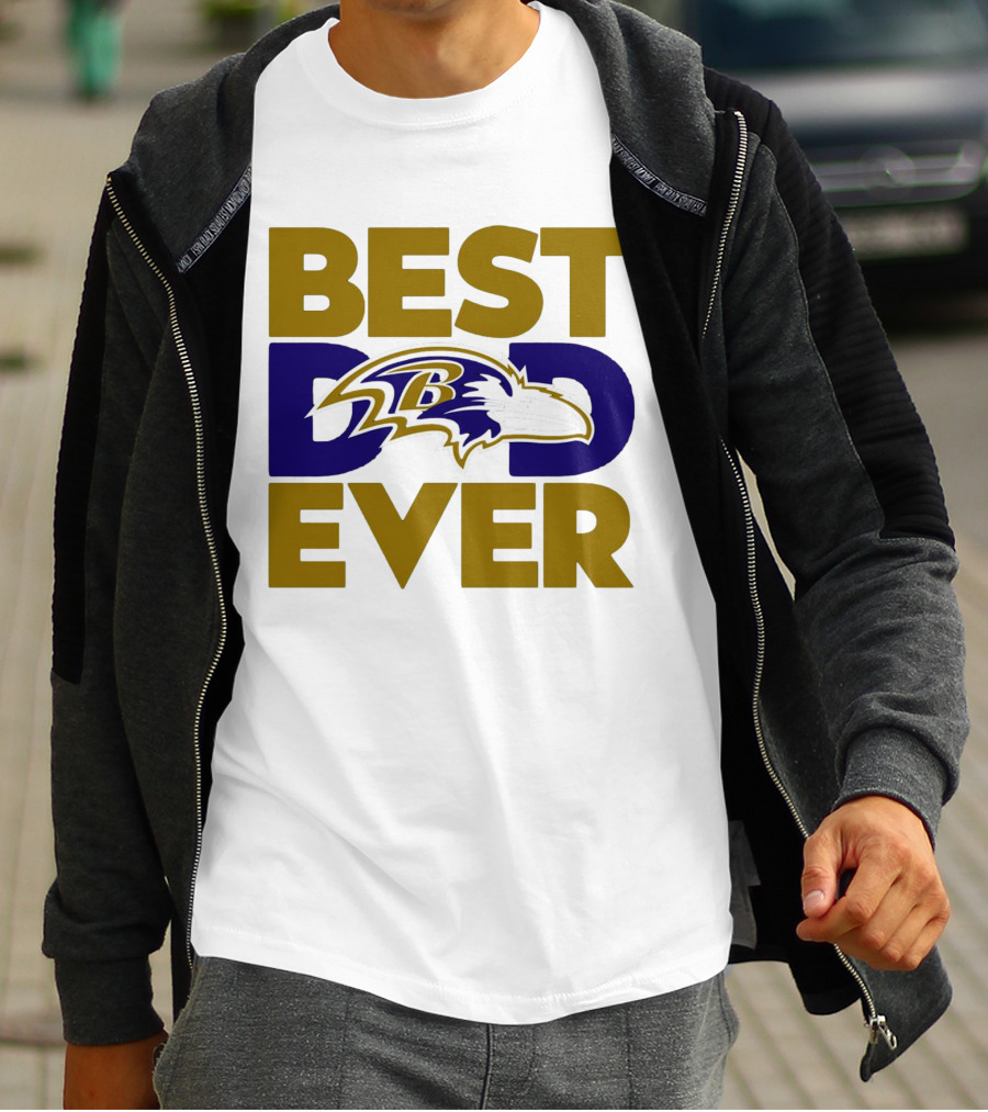 Best Dad Ever NFL Baltimore Ravens T-Shirt