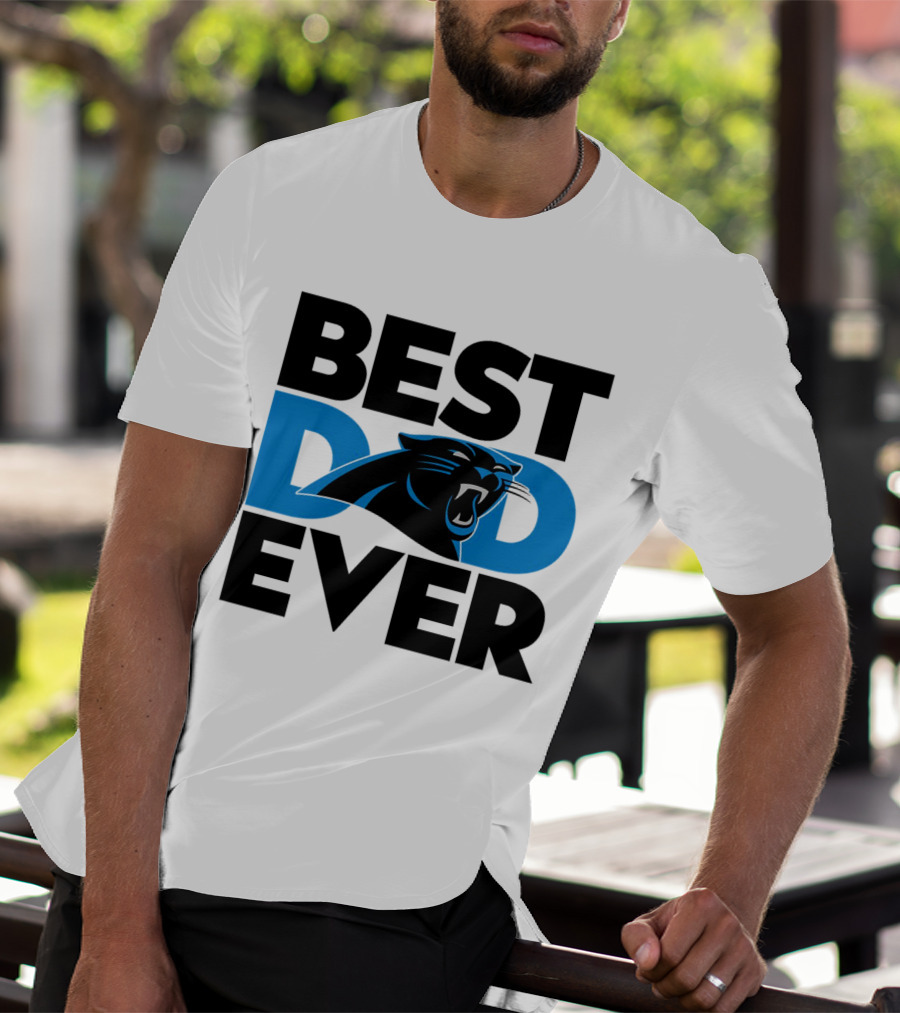 Best Dad Ever Carolina Panthers NFL Fan T-Shirt