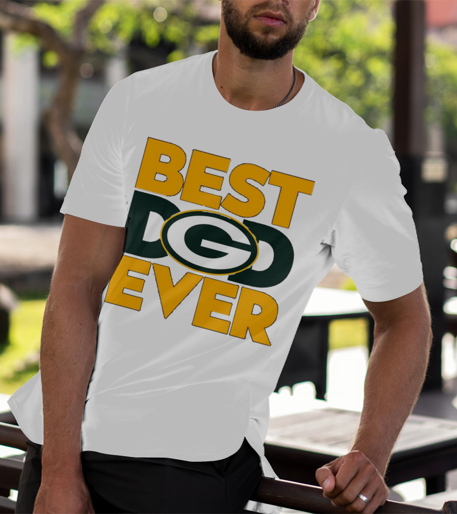 Best Dad Ever Green Bay Packers Logo NFL T-Shirt