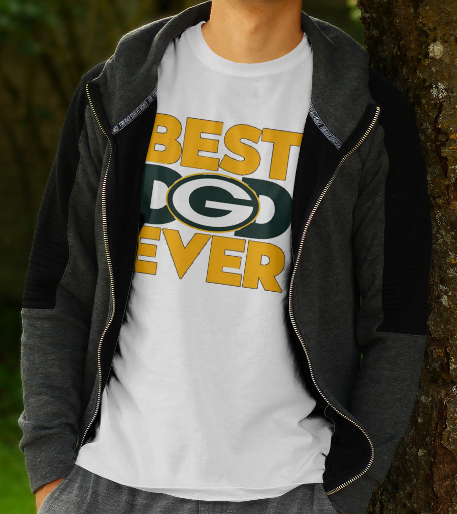 Best Dad Ever Green Bay Packers Logo NFL T-Shirt