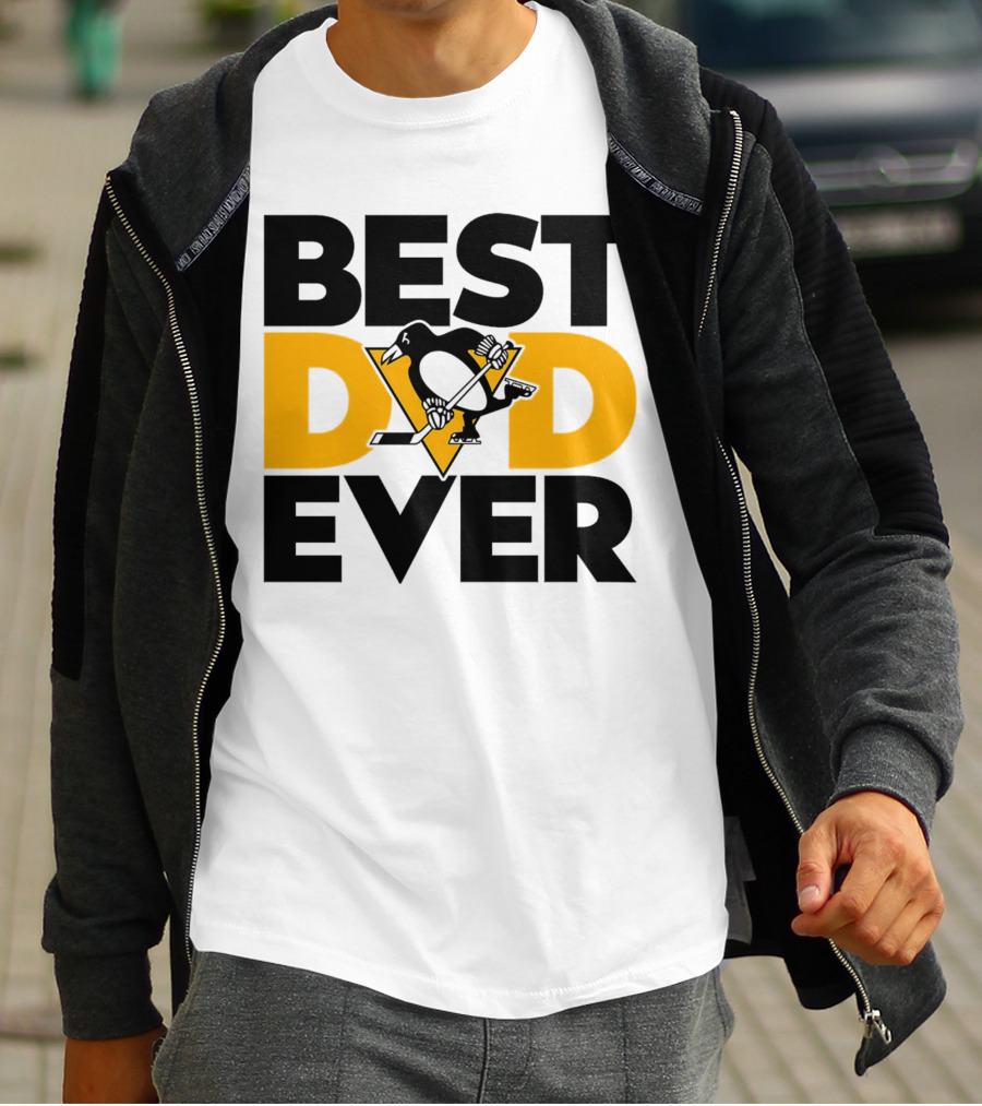 Best Dad Ever NHL Pittsburgh Penguins T-Shirt