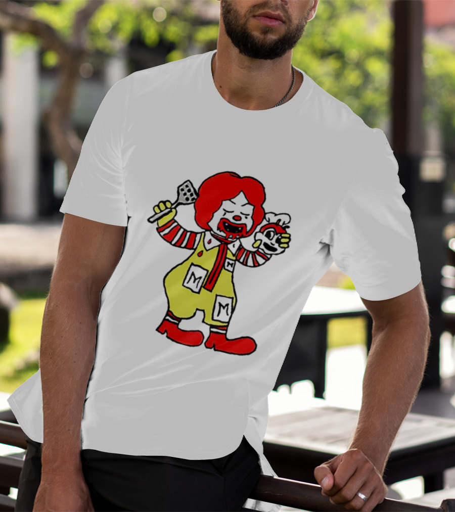 Mcdonalds X Jollibee Horror Crossover Halloween Mashup Character T-Shirt