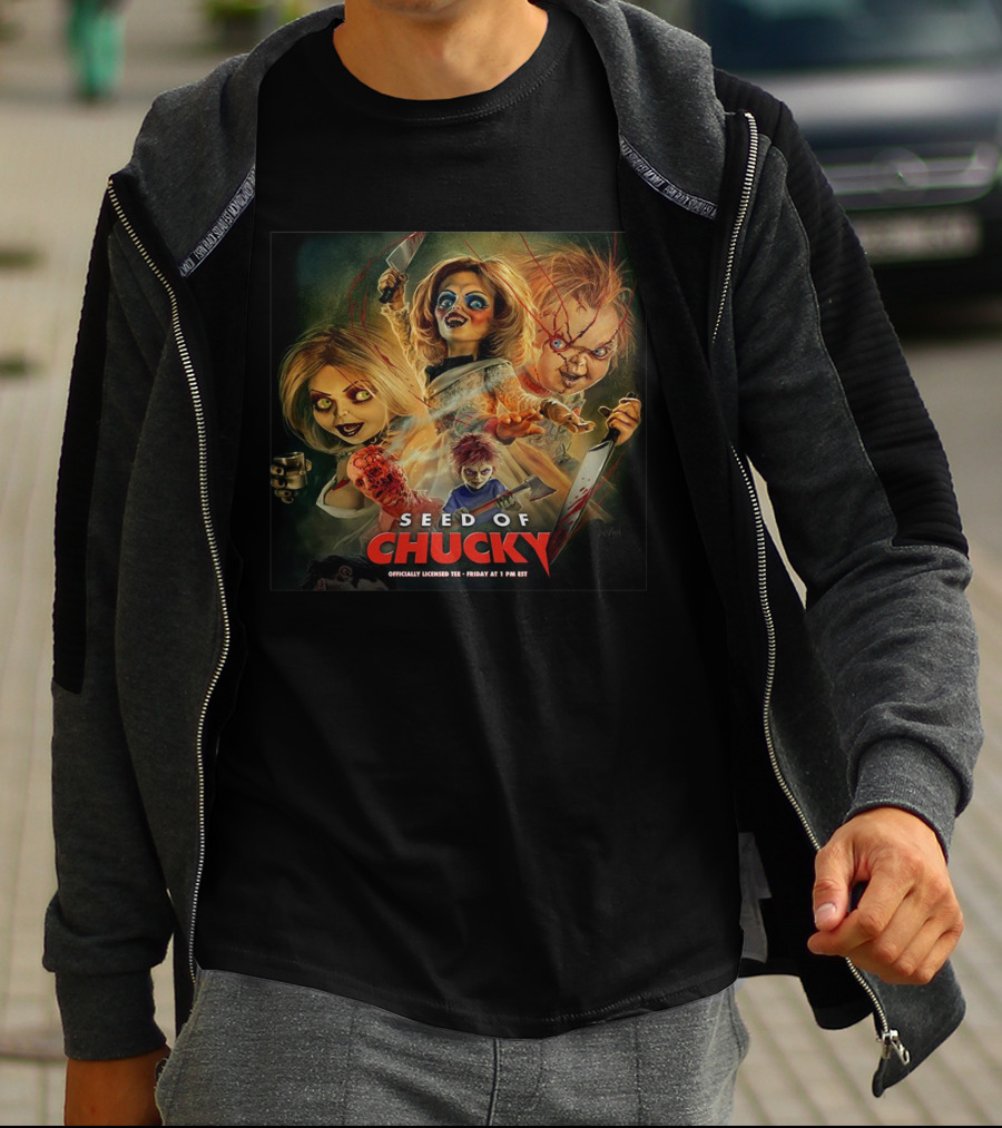 Seed Of Chucky Officially Licensed Tee Featuring Iconic Horror Characters T-Shirt