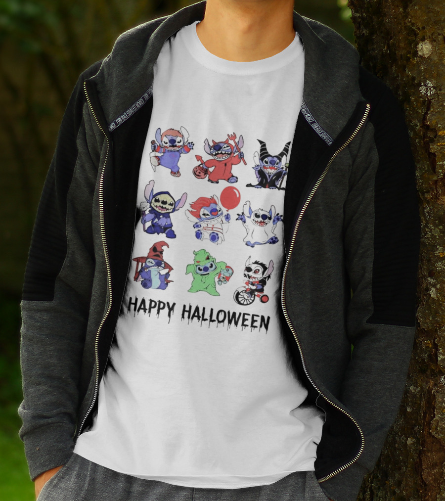Stitch Happy Halloween Horror Costumes Collection T-Shirt