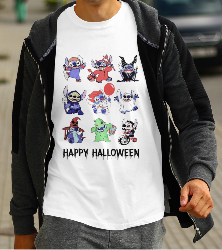 Stitch Happy Halloween Horror Costumes Collection T-Shirt