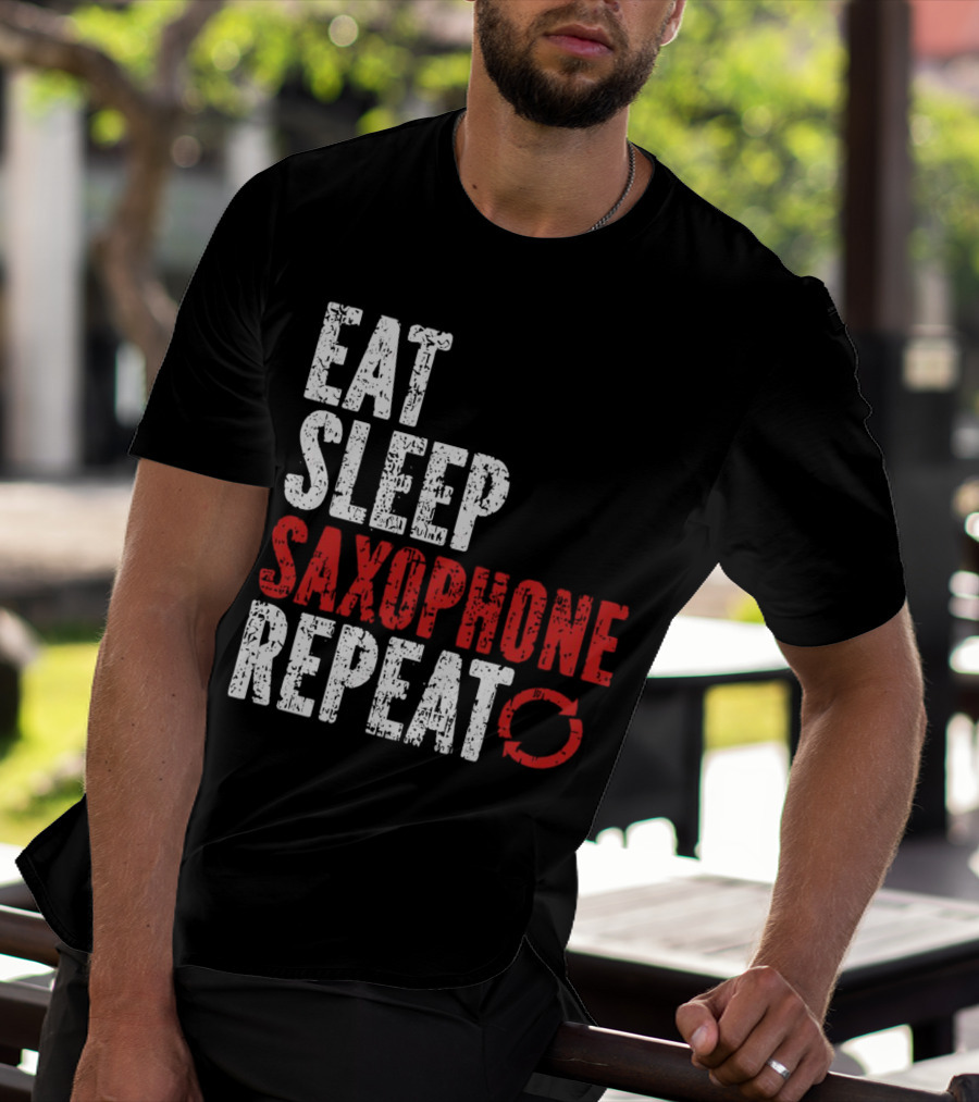 Eat Sleep Saxophone Repeat Halloween T-Shirt