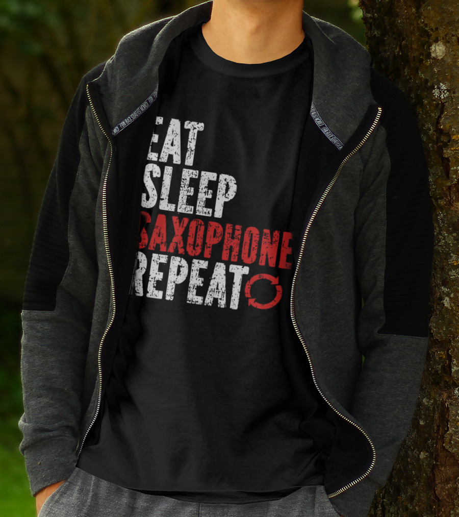 Eat Sleep Saxophone Repeat Halloween T-Shirt