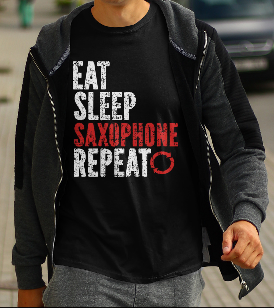 Eat Sleep Saxophone Repeat Halloween T-Shirt