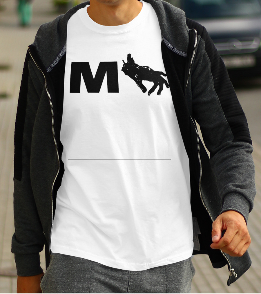 Monkeypaw Productions M With Hand Silhouette Jordan Peele T-Shirt