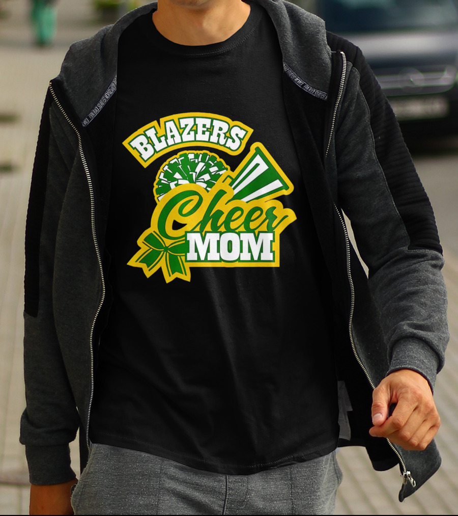 Blazers Cheer Mom Pom Pom And Megaphone Enthusiast T-Shirt