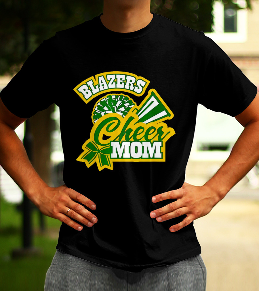 Blazers Cheer Mom Pom Pom And Megaphone Enthusiast T-Shirt