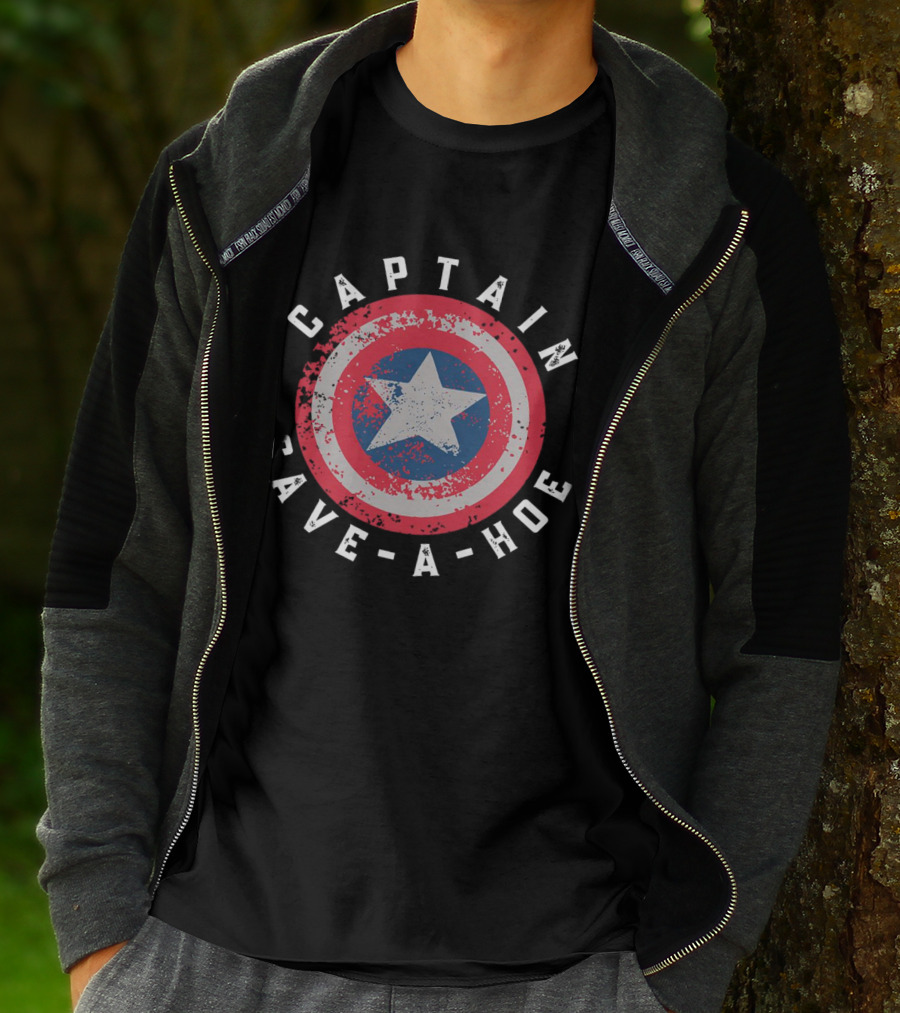 Captain Save A Hoe Shield Star Emblem T-Shirt