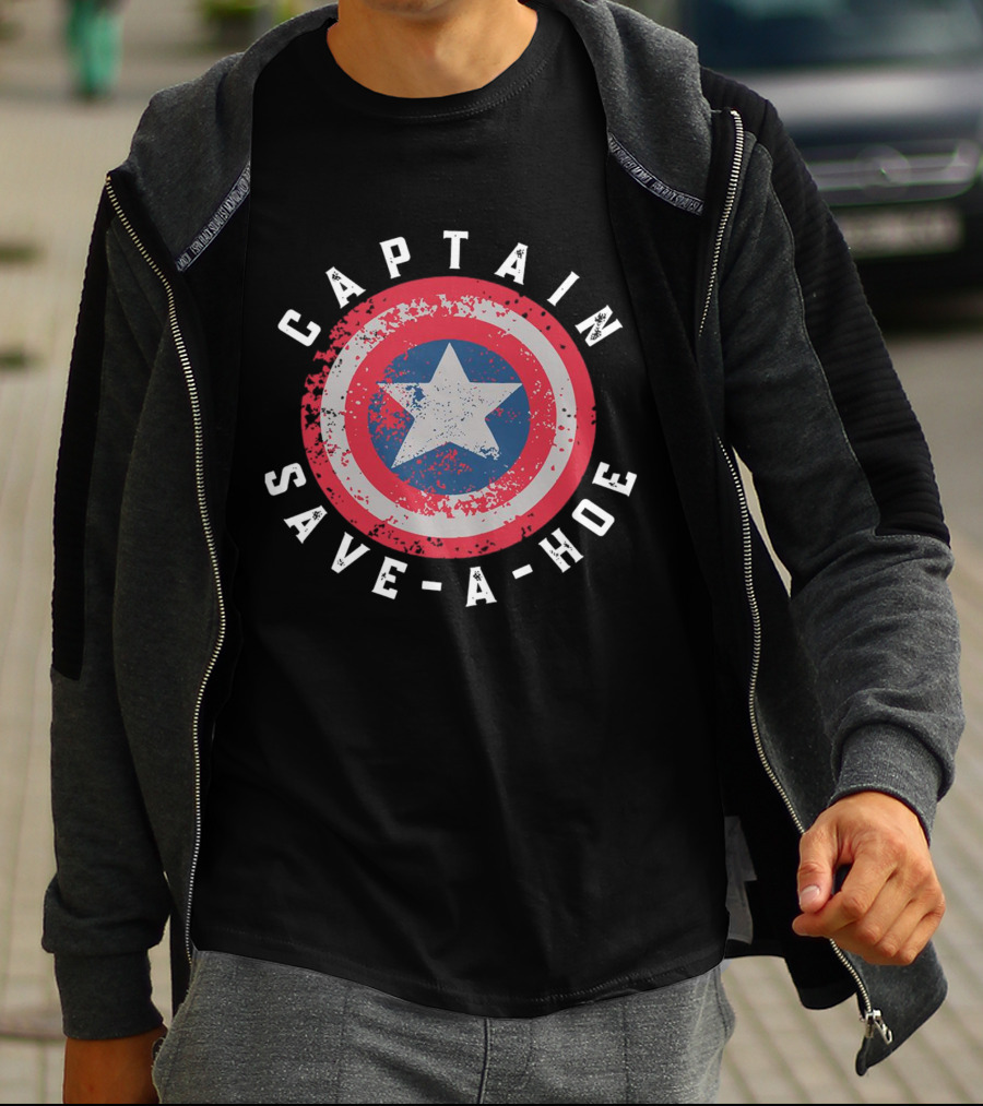 Captain Save A Hoe Shield Star Emblem T-Shirt