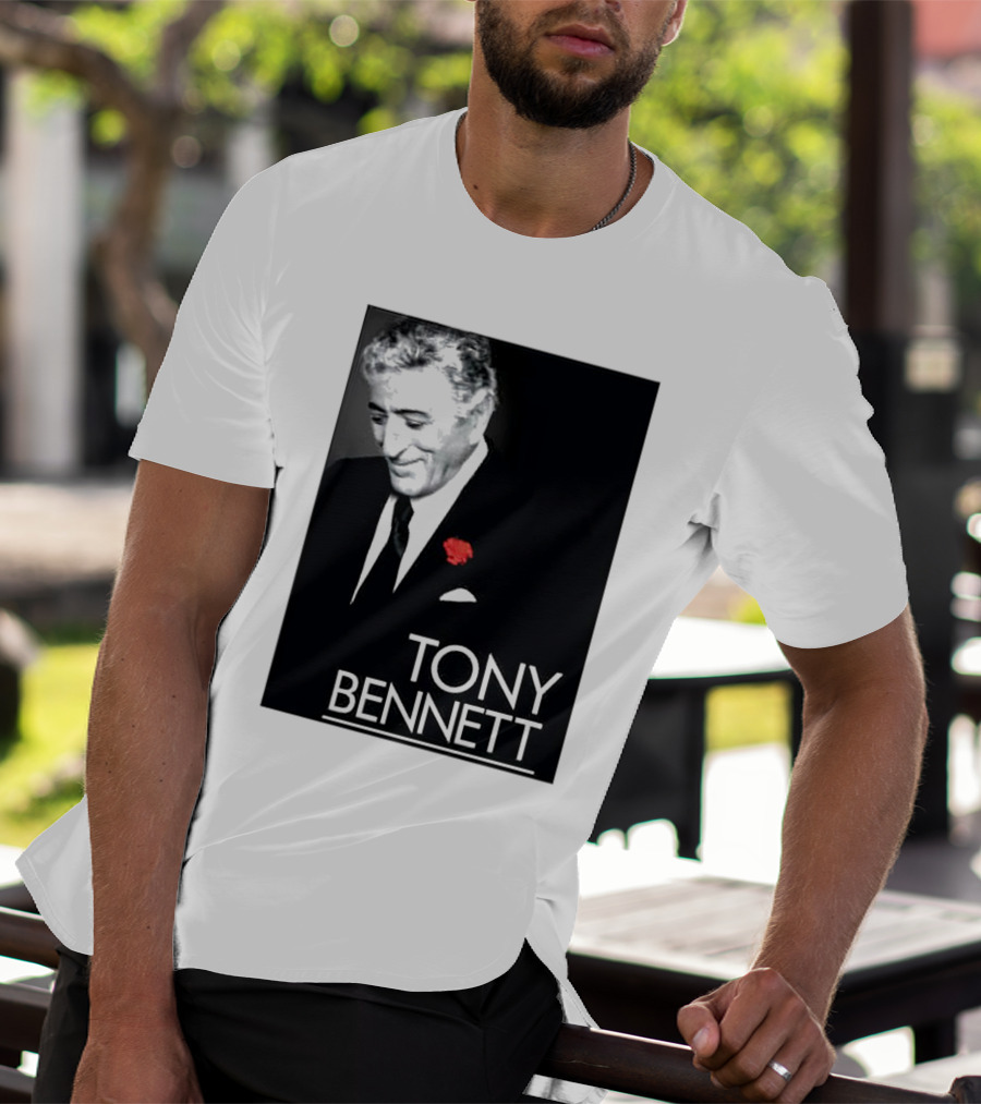Tony Bennett Thank You For The Memories With Red Rose T-Shirt