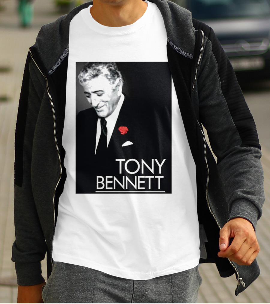 Tony Bennett Thank You For The Memories With Red Rose T-Shirt