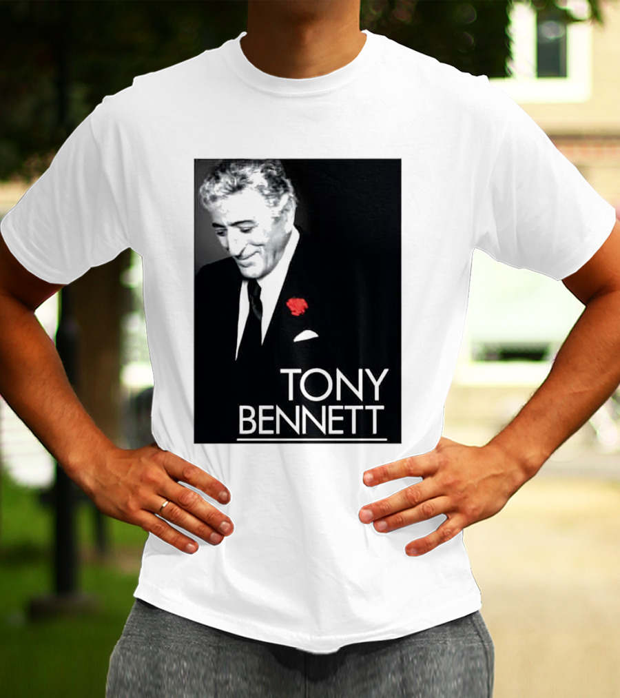 Tony Bennett Thank You For The Memories With Red Rose T-Shirt
