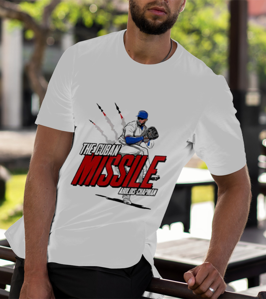 Aroldis Chapman The Cuban Missile Texas MLBPA T-Shirt
