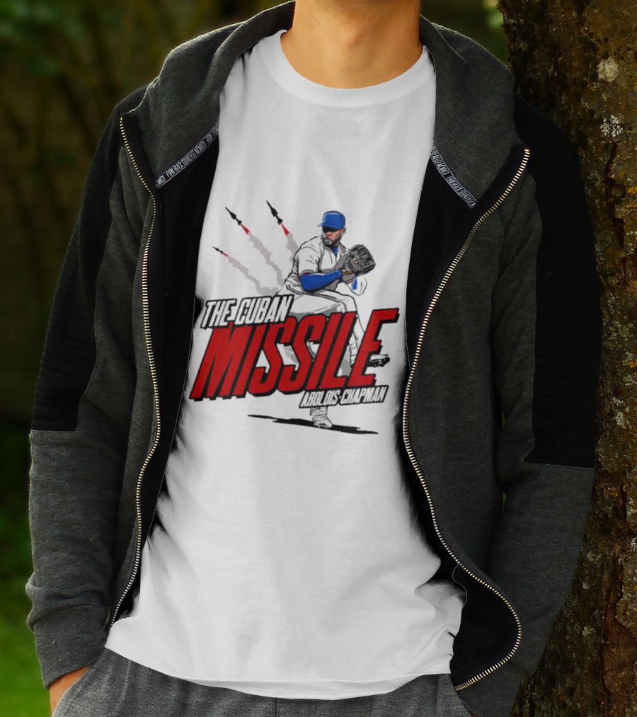 Aroldis Chapman The Cuban Missile Texas MLBPA T-Shirt