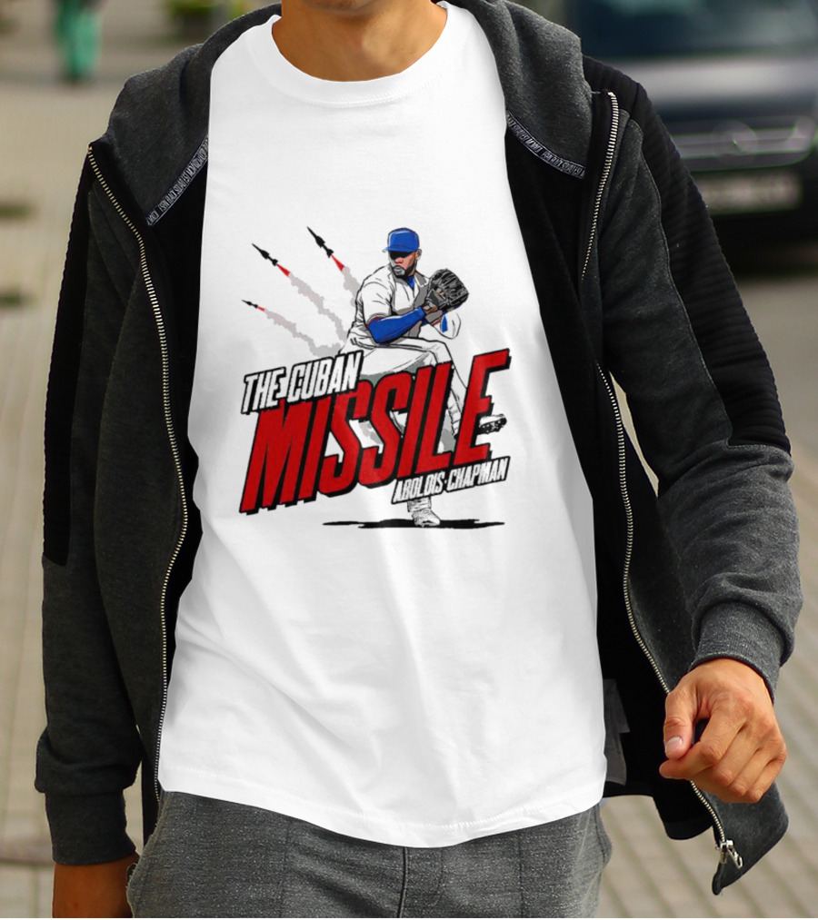 Aroldis Chapman The Cuban Missile Texas MLBPA T-Shirt