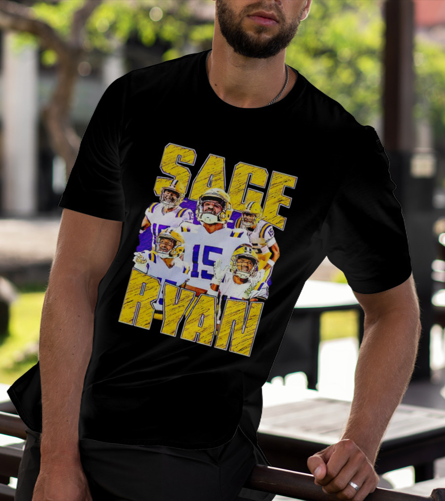 Sage Ryan LSU Tigers Football Vintage 15 T-Shirt