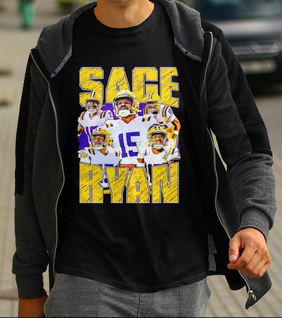 Sage Ryan LSU Tigers Football Vintage 15 T-Shirt