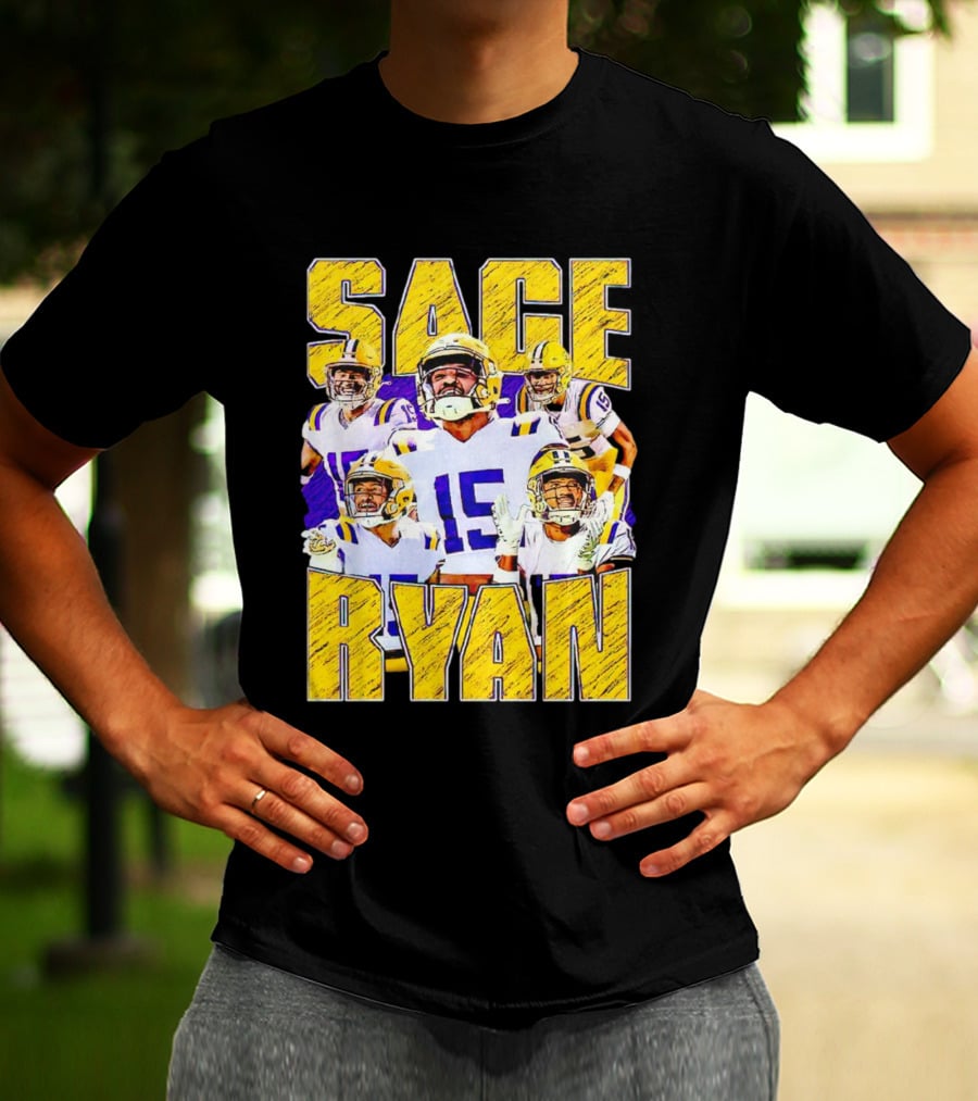 Sage Ryan LSU Tigers Football Vintage 15 T-Shirt