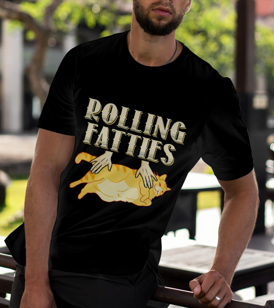 Rolling Fatties Cat With Hands T-Shirt