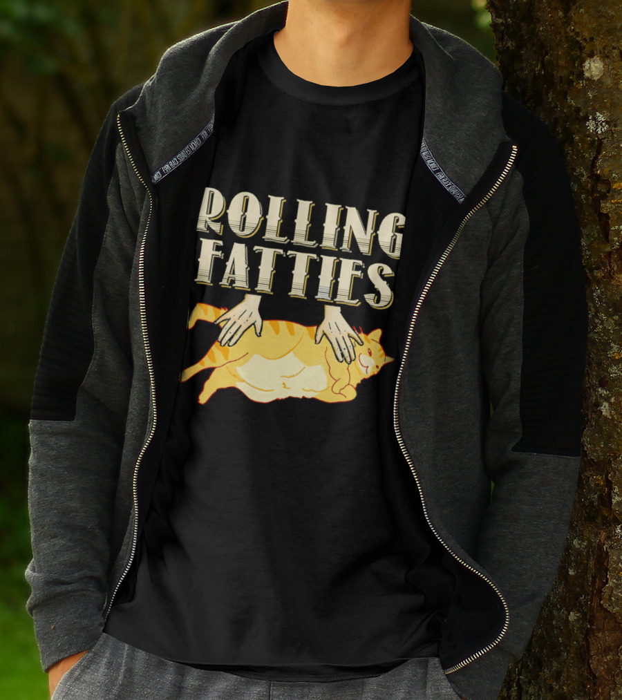 Rolling Fatties Cat With Hands T-Shirt